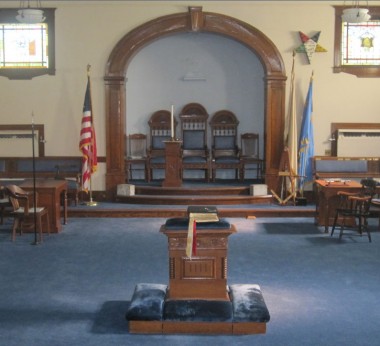 Lodge room of Mount Holyoke Lodge