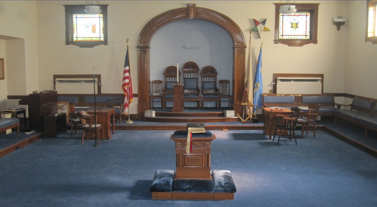 Lodge room of Mount Holyoke Lodge